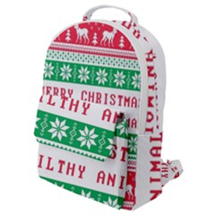 Merry Christmas Ya Filthy Animal Flap Pocket Backpack (Small)