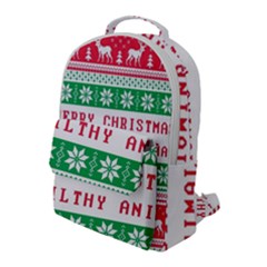 Merry Christmas Ya Filthy Animal Flap Pocket Backpack (Large)