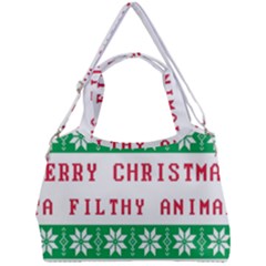 Merry Christmas Ya Filthy Animal Double Compartment Shoulder Bag