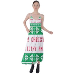 Merry Christmas Ya Filthy Animal Tie Back Maxi Dress