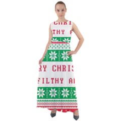 Merry Christmas Ya Filthy Animal Chiffon Mesh Boho Maxi Dress