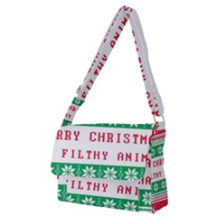 Merry Christmas Ya Filthy Animal Full Print Messenger Bag (M)