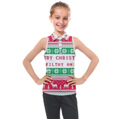 Merry Christmas Ya Filthy Animal Kids  Sleeveless Polo T-Shirt