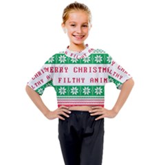 Merry Christmas Ya Filthy Animal Kids Mock Neck T-Shirt