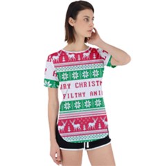 Merry Christmas Ya Filthy Animal Perpetual Short Sleeve T-shirt by Grandong