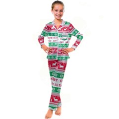 Merry Christmas Ya Filthy Animal Kids  Satin Long Sleeve Pajamas Set