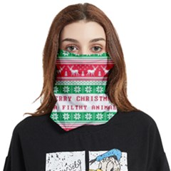 Merry Christmas Ya Filthy Animal Face Covering Bandana (Two Sides)