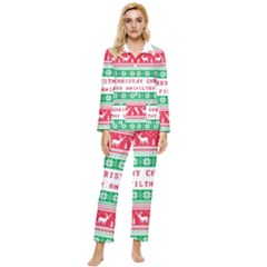 Merry Christmas Ya Filthy Animal Womens  Long Sleeve Velvet Pocket Pajamas Set