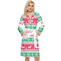 Merry Christmas Ya Filthy Animal Long Sleeve Velvet Robe