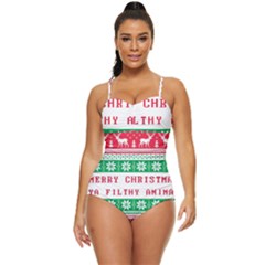 Merry Christmas Ya Filthy Animal Retro Full Coverage Swimsuit