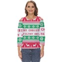 Merry Christmas Ya Filthy Animal Cut Out Wide Sleeve Top View1