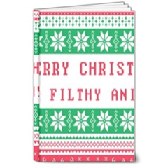 Merry Christmas Ya Filthy Animal 8  x 10  Hardcover Notebook