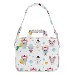 Christmas-seamless-pattern-with-cute-kawaii-mouse Macbook Pro 13  Shoulder Laptop Bag  by Grandong