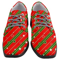 Christmas-paper-star-texture     - Women Heeled Oxford Shoes by Grandong