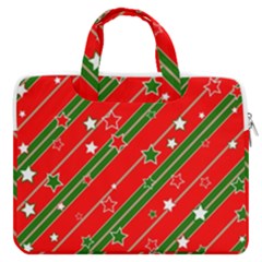 Christmas-paper-star-texture     - Macbook Pro 13  Double Pocket Laptop Bag by Grandong