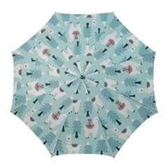 Christmas-tree-cute-lama-with-gift-boxes-seamless-pattern Golf Umbrellas