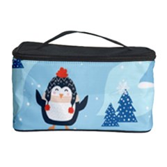 Christmas-seamless-pattern-with-penguin Cosmetic Storage Case