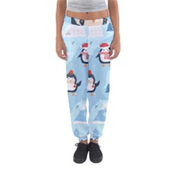 Christmas-seamless-pattern-with-penguin Women s Jogger Sweatpants