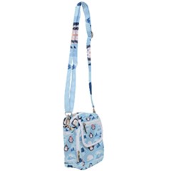 Christmas-seamless-pattern-with-penguin Shoulder Strap Belt Bag