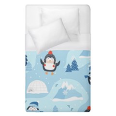 Christmas-seamless-pattern-with-penguin Duvet Cover (single Size) by Grandong