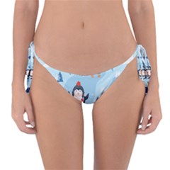 Christmas-seamless-pattern-with-penguin Reversible Bikini Bottoms