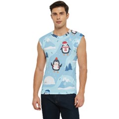 Christmas-seamless-pattern-with-penguin Men s Raglan Cap Sleeve T-Shirt