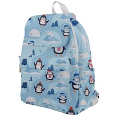 Christmas-seamless-pattern-with-penguin Top Flap Backpack