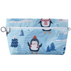 Christmas-seamless-pattern-with-penguin Handbag Organizer