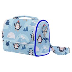 Christmas-seamless-pattern-with-penguin Satchel Shoulder Bag