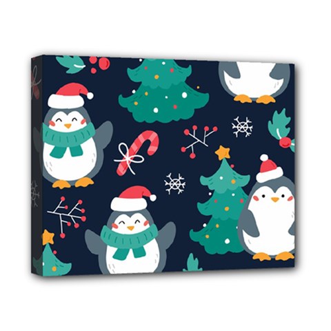 Colorful-funny-christmas-pattern      - Canvas 10  x 8  (Stretched)