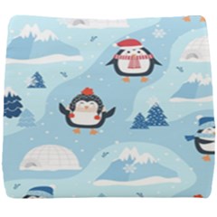 Christmas-seamless-pattern-with-penguin Seat Cushion