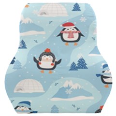 Christmas-seamless-pattern-with-penguin Car Seat Back Cushion 