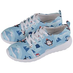 Christmas-seamless-pattern-with-penguin Men s Lightweight Sports Shoes