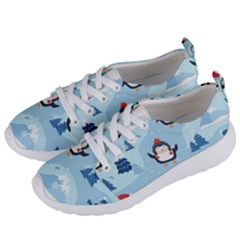 Christmas-seamless-pattern-with-penguin Women s Lightweight Sports Shoes