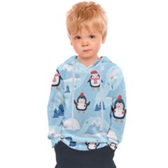 Christmas-seamless-pattern-with-penguin Kids  Overhead Hoodie