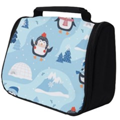 Christmas-seamless-pattern-with-penguin Full Print Travel Pouch (Big)