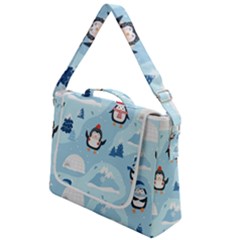 Christmas-seamless-pattern-with-penguin Box Up Messenger Bag