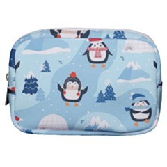 Christmas-seamless-pattern-with-penguin Make Up Pouch (small) by Grandong