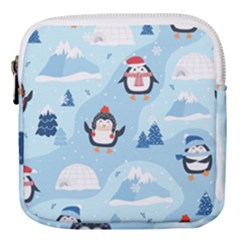 Christmas-seamless-pattern-with-penguin Mini Square Pouch