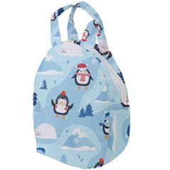 Christmas-seamless-pattern-with-penguin Travel Backpack