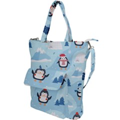 Christmas-seamless-pattern-with-penguin Shoulder Tote Bag