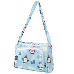 Christmas-seamless-pattern-with-penguin Front Pocket Crossbody Bag