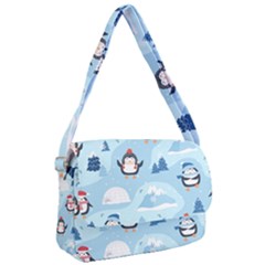 Christmas-seamless-pattern-with-penguin Courier Bag