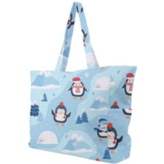 Christmas-seamless-pattern-with-penguin Simple Shoulder Bag