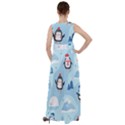 Christmas-seamless-pattern-with-penguin Empire Waist Velour Maxi Dress View2
