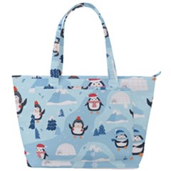 Christmas-seamless-pattern-with-penguin Back Pocket Shoulder Bag 