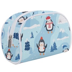 Christmas-seamless-pattern-with-penguin Make Up Case (Large)