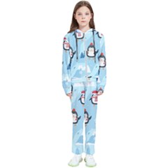 Christmas-seamless-pattern-with-penguin Kids  Tracksuit