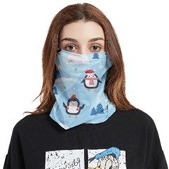 Christmas-seamless-pattern-with-penguin Face Covering Bandana (Two Sides)