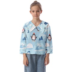 Christmas-seamless-pattern-with-penguin Kids  Sailor Shirt